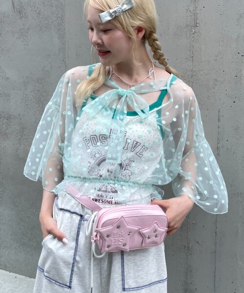 HELLO.SANFRANCISCO(ハローサンフランシスコ)の「【HELLO.SANFRANCISCO】アソート柄カップ付キャミ(キャミソール・レディース・イエロー/ピンク/グリーン・ONE SIZE)」の8枚目の写真