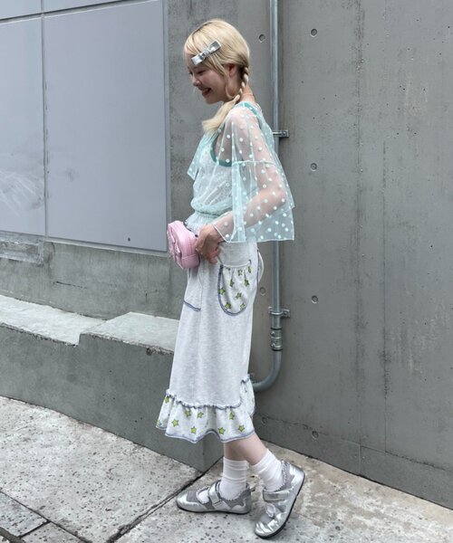 HELLO.SANFRANCISCO(ハローサンフランシスコ)の「【HELLO.SANFRANCISCO】アソート柄カップ付キャミ(キャミソール・レディース・イエロー/ピンク/グリーン・ONE SIZE)」の10枚目の写真