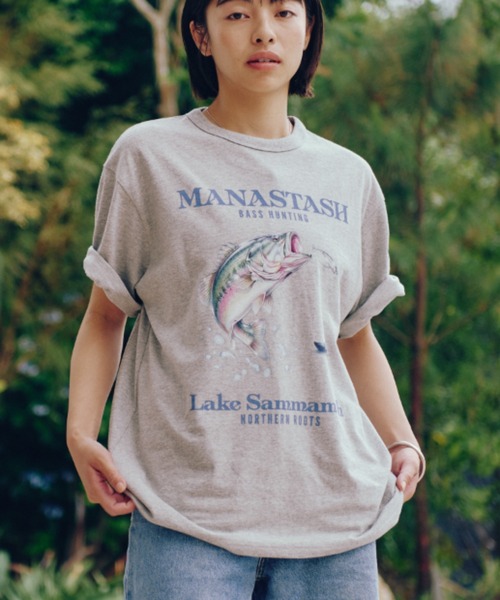 MANASTASH(マナスタッシュ)の「MANASTASH/マナスタッシュ/LAKE SAMMAMISH TEE(Tシャツ/カットソー・メンズ・ホワイト/グレー・X-LARGE/LARGE/MEDIUM/XX-LARGE)」の1枚目の写真