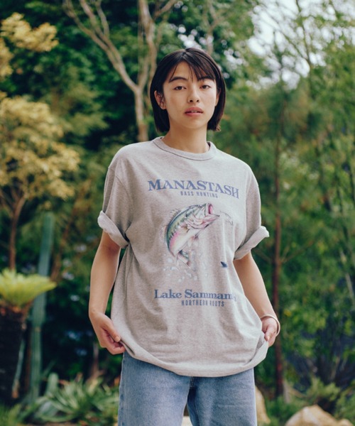MANASTASH(マナスタッシュ)の「MANASTASH/マナスタッシュ/LAKE SAMMAMISH TEE(Tシャツ/カットソー・メンズ・ホワイト/グレー・X-LARGE/LARGE/MEDIUM/XX-LARGE)」の3枚目の写真