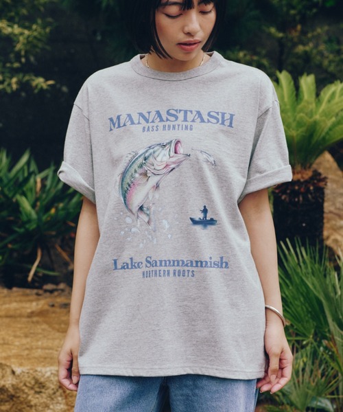 MANASTASH(マナスタッシュ)の「MANASTASH/マナスタッシュ/LAKE SAMMAMISH TEE(Tシャツ/カットソー・メンズ・ホワイト/グレー・X-LARGE/LARGE/MEDIUM/XX-LARGE)」の4枚目の写真