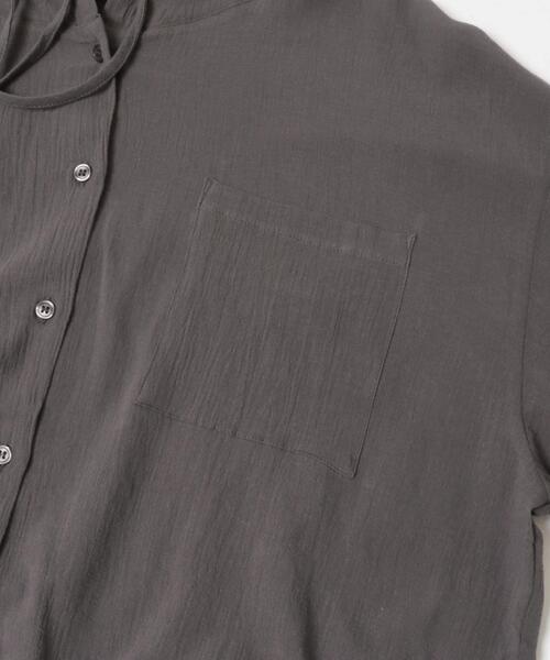 ITEMS URBANRESEARCH(アイテムズ アーバンリサーチ)の「フードクロップドワッシャーシャツ(シャツ/ブラウス・レディース・チャコールグレー/ホワイト/カーキ・FREE)」の19枚目の写真