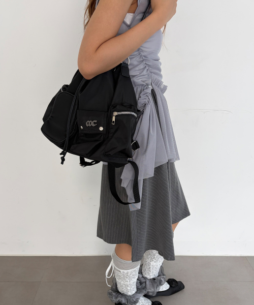 CHICKS(チックス)の「ナイロンマルチポケットバックパックブラック(バックパック/リュック・レディース・ブラック・ONE SIZE)」の6枚目の写真