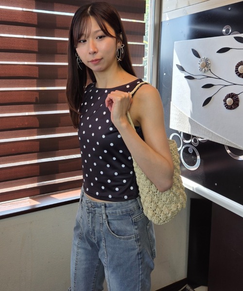 tolene(トレネ)の「縦長シルエット ペーパーバッグ ショルダーバッグ(ショルダーバッグ・レディース・ベージュ/オフホワイト・FREE)」の9枚目の写真