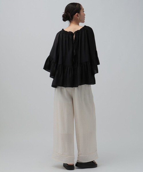 LEPSIM(レプシィム)の「2WAYシアーオフショルプルオーバー 826073(シャツ/ブラウス・レディース・ブラック/アイボリー/ブラウン系その他・FREE)」の13枚目の写真