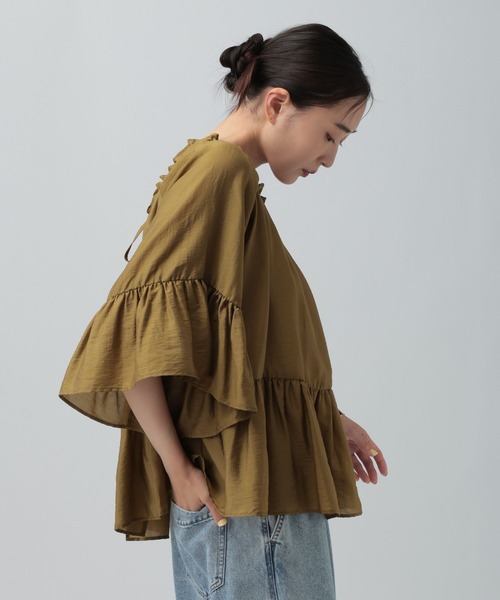 LEPSIM(レプシィム)の「2WAYシアーオフショルプルオーバー 826073(シャツ/ブラウス・レディース・ブラック/アイボリー/ブラウン系その他・FREE)」の17枚目の写真