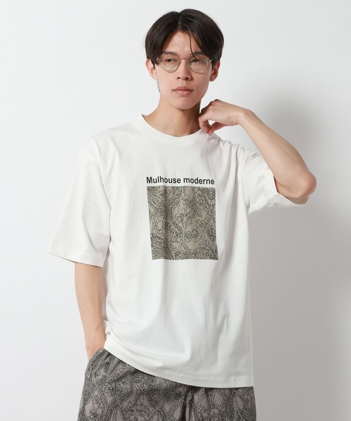 GLOBAL WORK(グローバルワーク)の「ミュルーズモダン Tシャツ/半袖/1042992(Tシャツ/カットソー・メンズ・その他1/ホワイト系その他/その他3/その他2・MEDIUM/SMALL/LARGE/X-LARGE)」の4枚目の写真