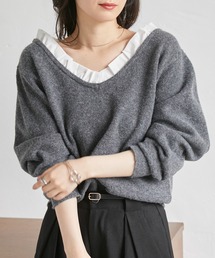 2WAYフリル衿ニット