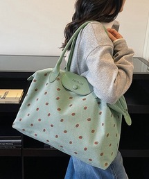 Miniministore Strawberry-Patterned Boston Bag Lightweight Travel Bag (Boston Bag)