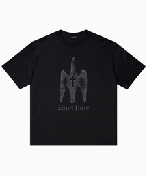 SPヘビウェイトストーンバード半袖Tシャツブラック