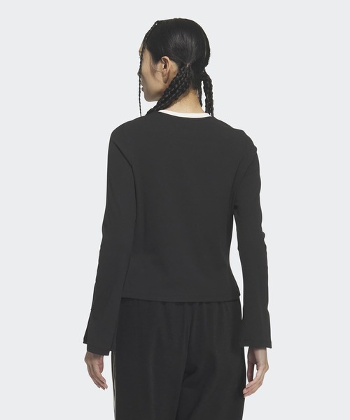 adidas(アディダス)の「P 長袖Tシャツ / ロンT / アディダスオリジナルス adidas Originals(Tシャツ/カットソー・レディース・ブラック・XX-LARGE/LARGE/MEDIUM/SMALL/X-LARGE/X-SMALL)」の2枚目の写真