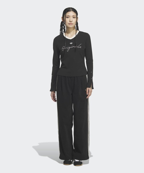 adidas(アディダス)の「P 長袖Tシャツ / ロンT / アディダスオリジナルス adidas Originals(Tシャツ/カットソー・レディース・ブラック・XX-LARGE/LARGE/MEDIUM/SMALL/X-LARGE/X-SMALL)」の3枚目の写真