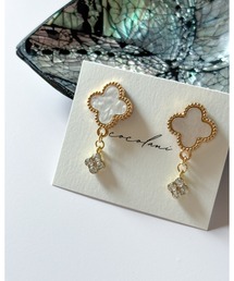 【cocolani】［金属アレルギー対応］クローバービジューピアス(MA)