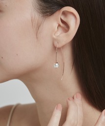 【 金属アレルギー対応 】パールフックピアス (両耳用) サージカルステンレス
