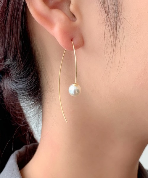 ciite' surgical stainless(シーテサージカルステンレス)の「【 金属アレルギー対応 】パールフックピアス (両耳用) サージカルステンレス(ピアス(両耳用)・レディース・シルバー/ゴールド/ピンクゴールド・FREE)」の13枚目の写真