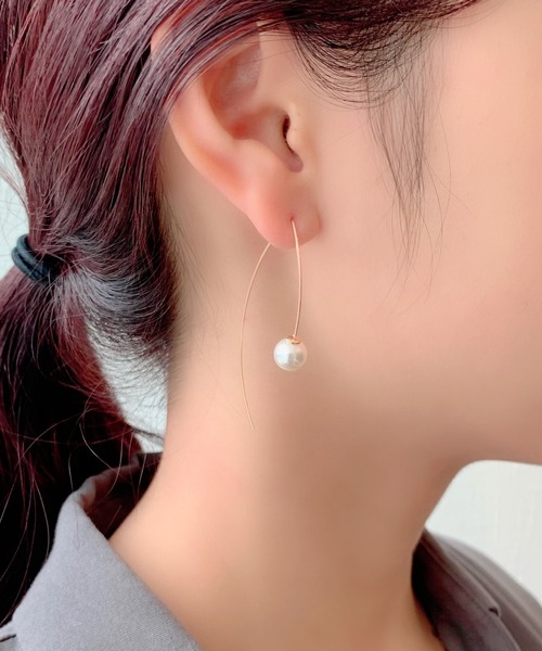 ciite' surgical stainless(シーテサージカルステンレス)の「【 金属アレルギー対応 】パールフックピアス (両耳用) サージカルステンレス(ピアス(両耳用)・レディース・シルバー/ゴールド/ピンクゴールド・FREE)」の7枚目の写真