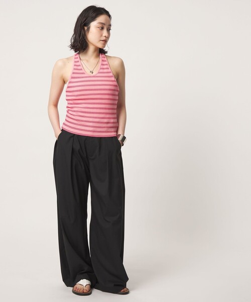 CITEN(シテン)の「<CITEN>キャリーマンワイドスラックス(スラックス・レディース・ライトグレー/ブラック・M/S)」の6枚目の写真