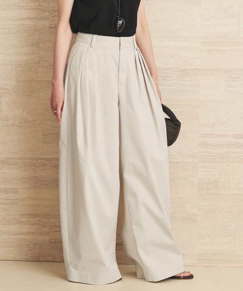 plage（プラージュ）の「《追加》R’IAM Super wide CHINO パンツ 6（チノパンツ・レディース・カーキ/アイボリー・36/34/40/38）」の9枚目の写真