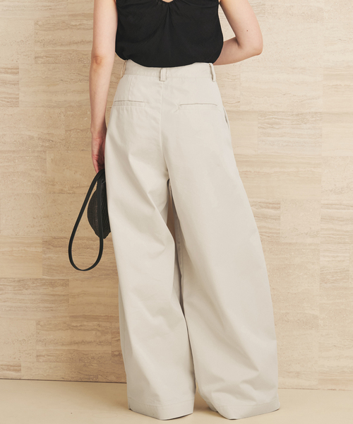 plage（プラージュ）の「《追加》R’IAM Super wide CHINO パンツ 6（チノパンツ・レディース・カーキ/アイボリー・36/34/40/38）」の10枚目の写真
