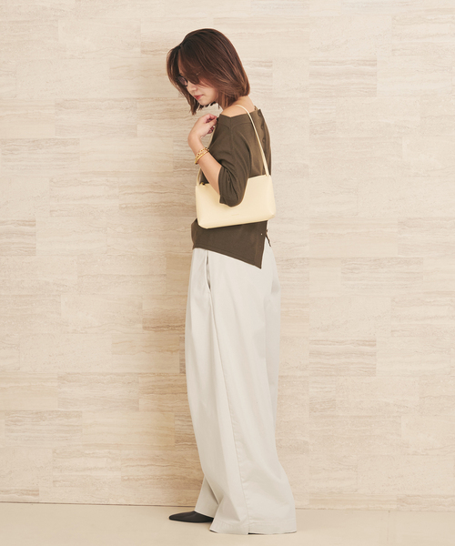 plage（プラージュ）の「《追加》R’IAM Super wide CHINO パンツ 6（チノパンツ・レディース・カーキ/アイボリー・36/34/40/38）」の12枚目の写真