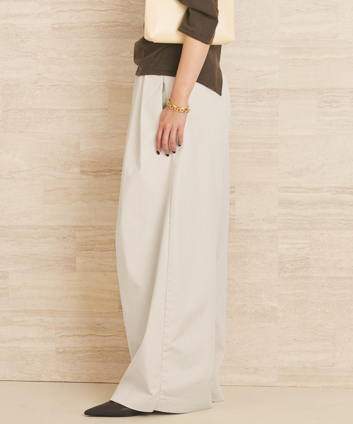 plage（プラージュ）の「《追加》R’IAM Super wide CHINO パンツ 6（チノパンツ・レディース・カーキ/アイボリー・36/34/40/38）」の16枚目の写真