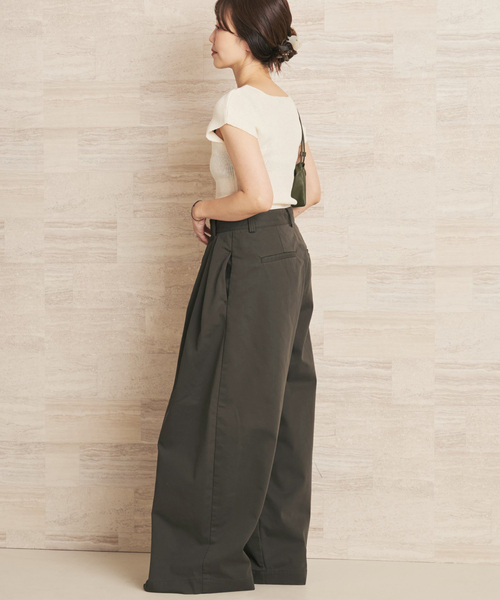 plage（プラージュ）の「《追加》R’IAM Super wide CHINO パンツ 6（チノパンツ・レディース・カーキ/アイボリー・36/34/40/38）」の19枚目の写真