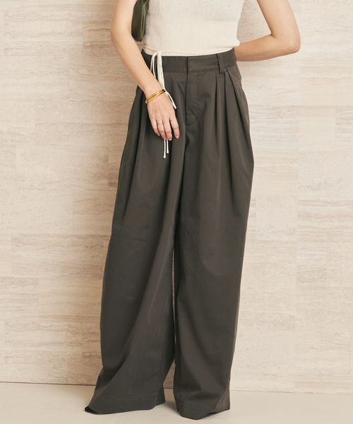 plage（プラージュ）の「《追加》R’IAM Super wide CHINO パンツ 6（チノパンツ・レディース・カーキ/アイボリー・36/34/40/38）」の21枚目の写真