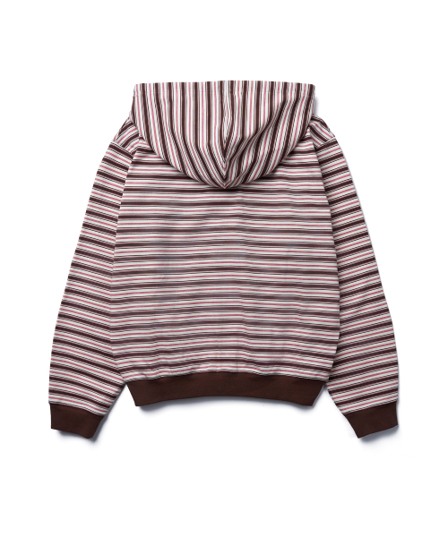 TTUDEMENT(トュードメント)の「STRIPED CLOVER HOODED ZIP-UP_BROWN STRIPE(パーカー・レディース・その他・FREE)」の4枚目の写真