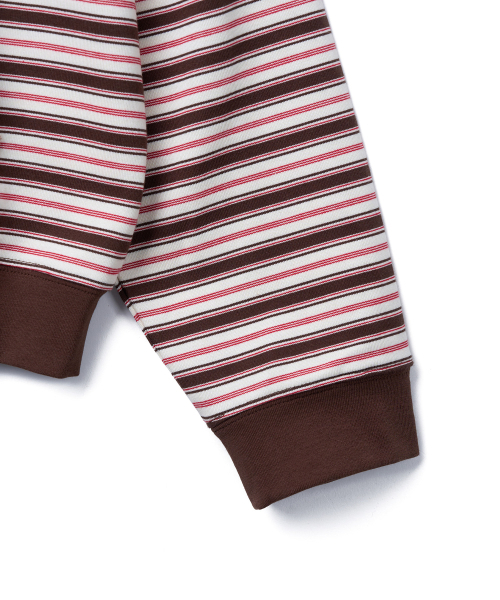 TTUDEMENT(トュードメント)の「STRIPED CLOVER HOODED ZIP-UP_BROWN STRIPE(パーカー・レディース・その他・FREE)」の7枚目の写真