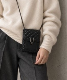 【Leathen Leather（レーセンレザー）】キルティング チェーンミニショルダーバッグ lea-shbag-15-26