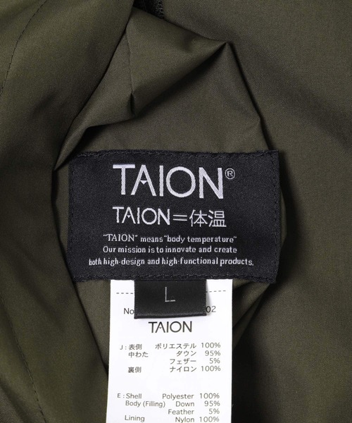TAION(タイオン)の「『別注』TAION×Sonny Label HOOD DOWN JACKET(ダウンジャケット/コート・メンズ・オリーブ/チャコールグレー/ブラック・MEDIUM/LARGE/X-LARGE)」の12枚目の写真