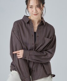 【洗濯後しわになりにくい/S-LL】選べる6パターン 羽織としても活躍する ベーシックシャツ