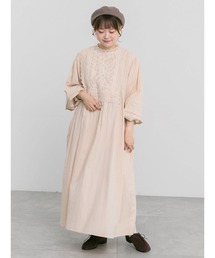 【ecru×brown collection】バテンレースワンピース【WEB限定 Sサイズ】
