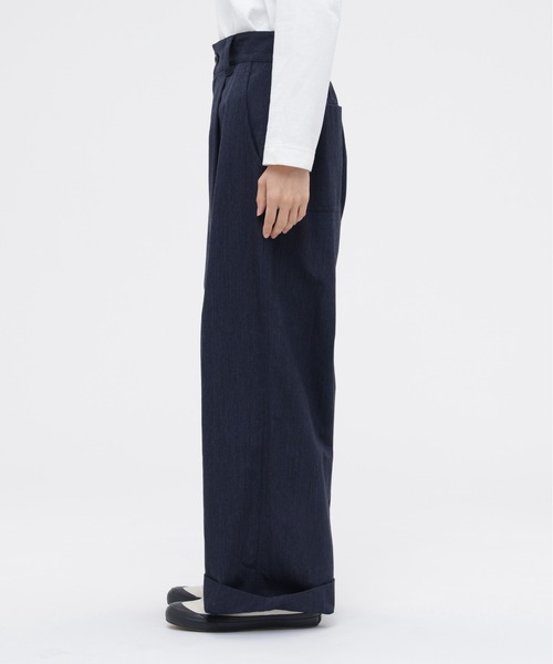 MHL.(エムエイチエル)の「WOOL COTTON TWILL(その他パンツ・レディース・ネイビー/グレー・3/2/1/0)」の3枚目の写真