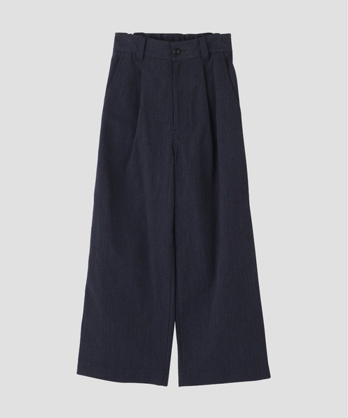 MHL.(エムエイチエル)の「WOOL COTTON TWILL(その他パンツ・レディース・ネイビー/グレー・3/2/1/0)」の4枚目の写真