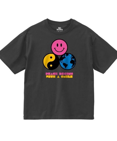 NOBOUND（ノーバウンド）の「NOBOUND（ノーバウンド） 半袖Tシャツ イラスト プリント ボックスシルエット トップス カットソー メンズ ユニセックス ストリート（Tシャツ/カットソー・メンズ・ホワイト/パープル/スミクロ/グレイッシュベージュ・M/L/XL）」の3枚目の写真