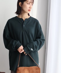 【DISCUS/ディスカス】ワッフル サーマル ヘンリーネック ロングスリーブTシャツ