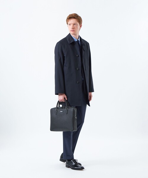 MACKINTOSH PHILOSOPHY(マッキントッシュ フィロソフィー)の「シンセティックシュリンクレザー ブリーフケース(ビジネスバッグ・メンズ・ブラック/ダークネイビー・FREE)」の6枚目の写真