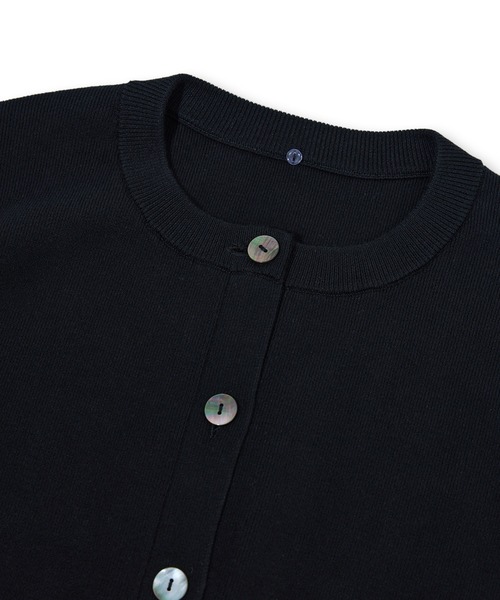 ADAM ET ROPE'(アダムエロペ)の「エンブロイダリーカラーカーディガン/付け襟(カーディガン/ボレロ・レディース・ブラック/ダークブラウン/キナリ・FREE)」の10枚目の写真