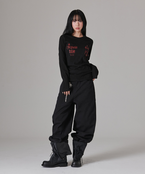 ESCAPEFROM（エスケープフロム）の「ワイドコットンパンツブラック（その他パンツ・レディース・その他・MEDIUM/SMALL/LARGE）」の3枚目の写真