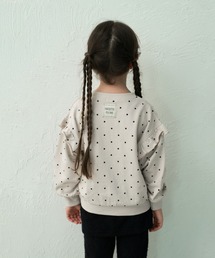 pairmanon（ペアマノン）の「【90-150cm】裏毛 ハート&ドット&無地 アソート肩フリルスウェット（スウェット）」