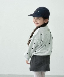 pairmanon（ペアマノン）の「【90-150cm】裏毛 ハート&ドット&無地 アソート肩フリルスウェット（スウェット）」