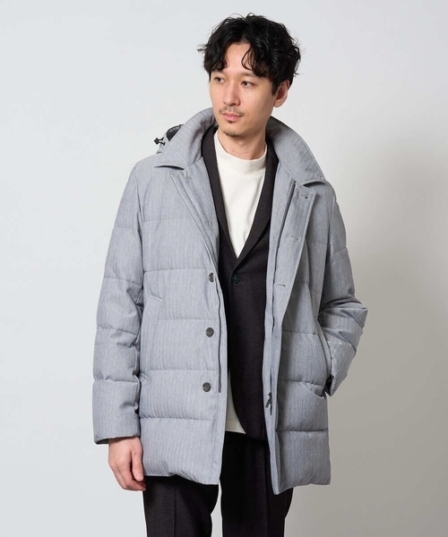 a.v.v(アーヴェヴェ)の「2WAY ヘリンボーンダウンコート(ダウンジャケット/コート・メンズ・ブラック/グレー・52/50/48/46)」の5枚目の写真