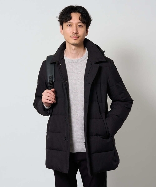 a.v.v(アーヴェヴェ)の「2WAY ヘリンボーンダウンコート(ダウンジャケット/コート・メンズ・ブラック/グレー・52/50/48/46)」の22枚目の写真