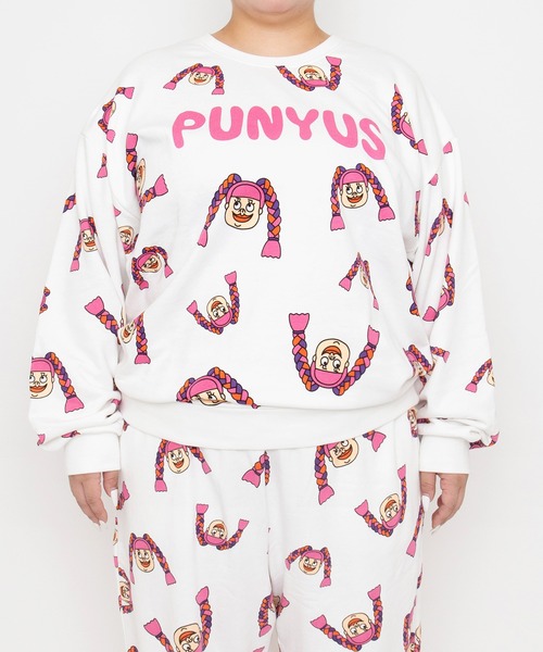 PUNYUS(プニュズ)の「【NEW SIZE】NAOMIチャン総柄スウェット(スウェット・レディース・ホワイト・3/4/2/1/5)」の1枚目の写真