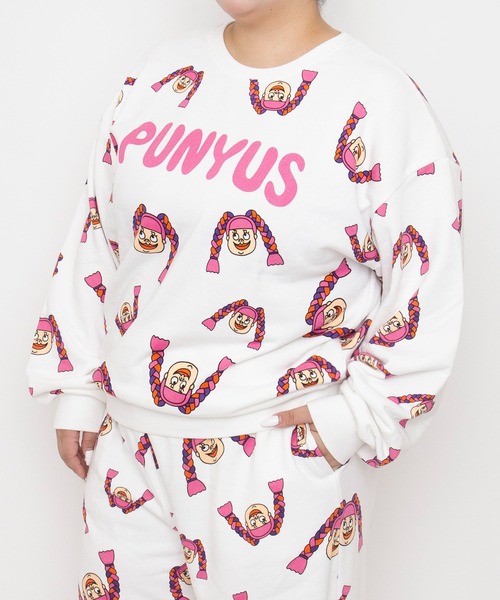 PUNYUS(プニュズ)の「【NEW SIZE】NAOMIチャン総柄スウェット(スウェット・レディース・ホワイト・3/4/2/1/5)」の2枚目の写真