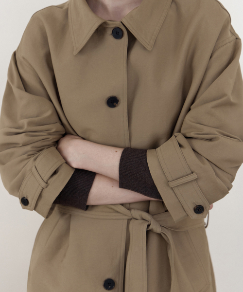 WEDNESDAYOASISFORWOMEN（ウェンズデー オアシス フォー ウーマン）の「[ATELIER EDITION] ミューズ ロング トレンチコート_DEEP BEIGE(WB6OT13)（トレンチコート・レディース・ベージュ・FREE）」の5枚目の写真