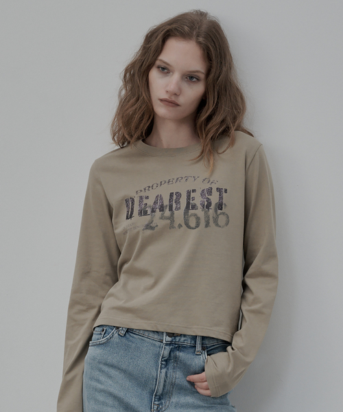 DEARMYDEER(ディアマイディア)の「ディアリスト ロングスリーブTシャツ (カーキ)(Tシャツ/カットソー・レディース・カーキ・FREE)」の1枚目の写真