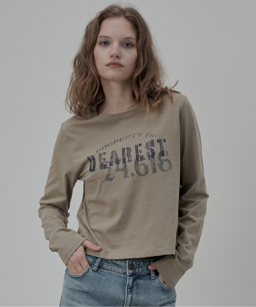 DEARMYDEER(ディアマイディア)の「ディアリスト ロングスリーブTシャツ (カーキ)(Tシャツ/カットソー・レディース・カーキ・FREE)」の2枚目の写真