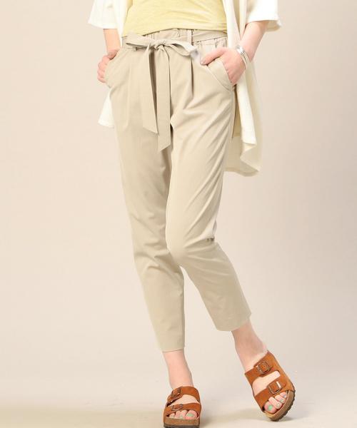 BEAUTY&YOUTH UNITED ARROWS(ビューティーアンドユースユナイテッドアローズ)の「BY キュプラコットンタックリボンテーパードパンツ ◆(その他パンツ・レディース・ブラック/ベージュ/オリーブ・SMALL/MEDIUM)」の3枚目の写真